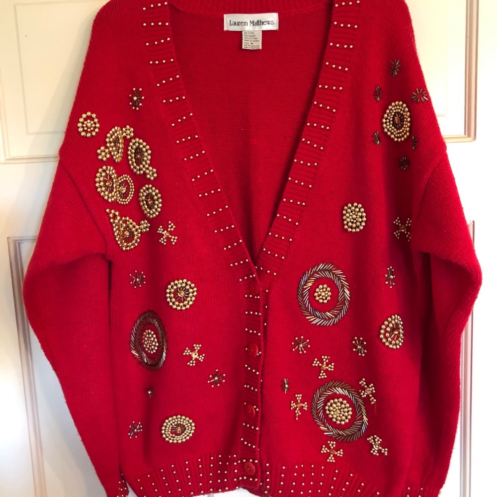 Red Christmas sweater size M